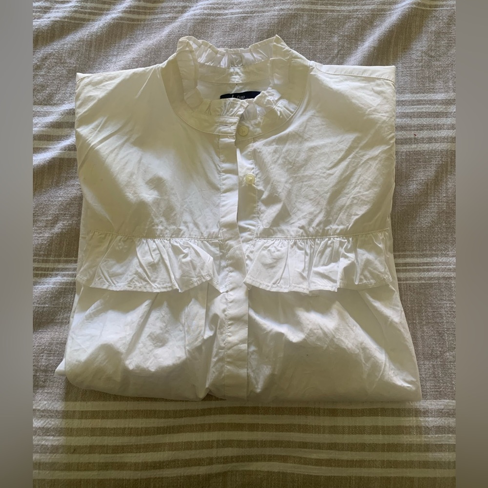 Gap Button Down Blouse, Never Worn. 100% Cotton. - image 1